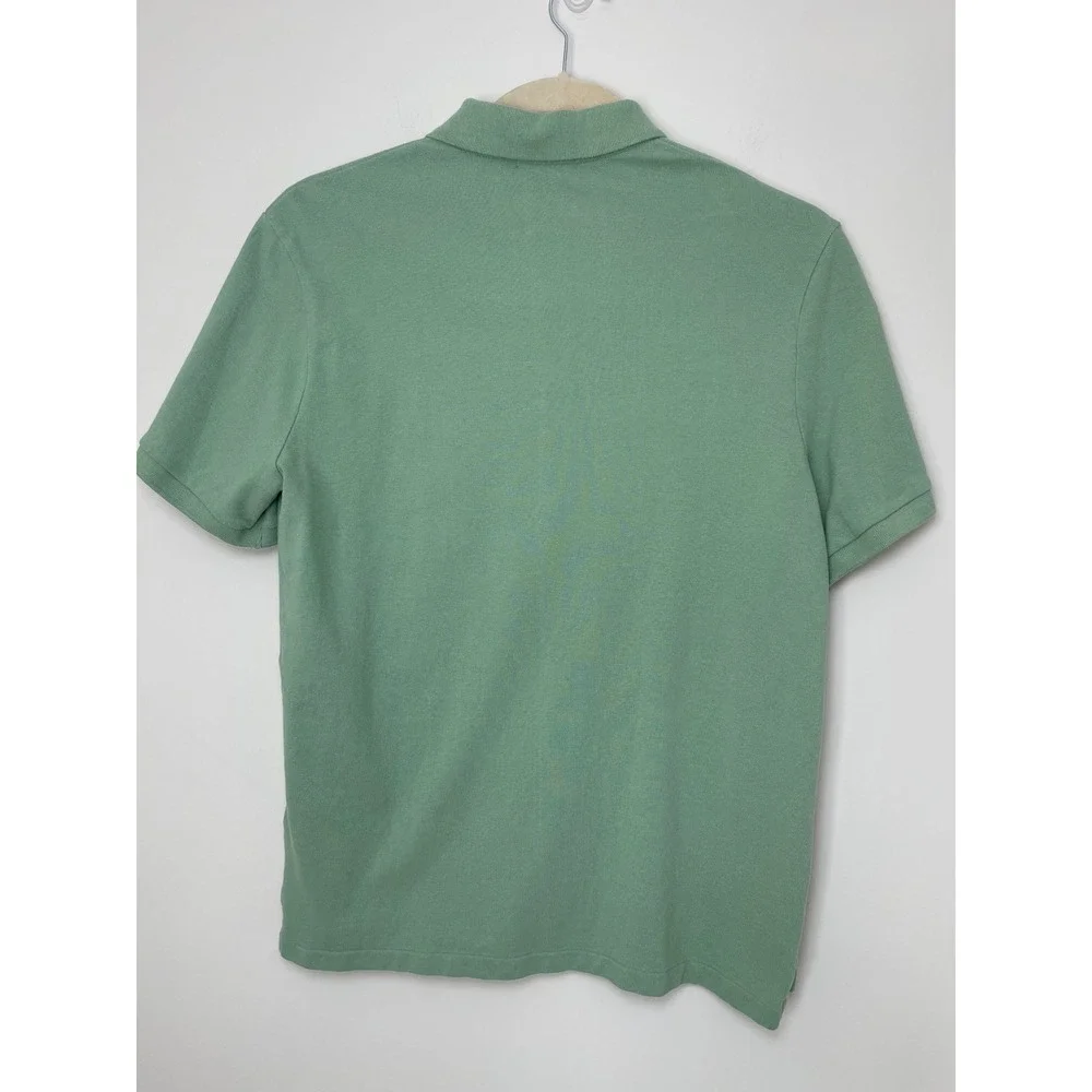 Polo Ralph Lauren Mens Large Classic Fit Pique Polo Shirt Light Green Pony Logo